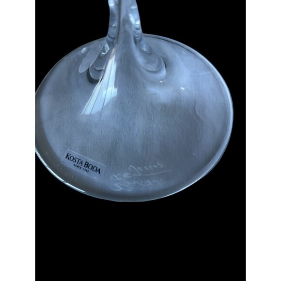 Kosta Boda 2-Candlesticks Handblown Glass 9" & 10.5” K.Engman JH1807 From Sweden - Picture 4 of 8